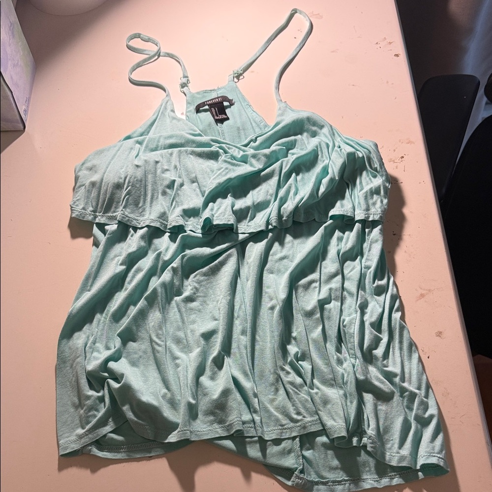 Forever 21 Light Green Camisole Top